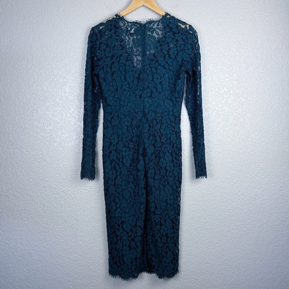 Bardot NWOT Midnight Lace Long Sleeve Dress, Ash Blue 6 - Small, Romantic - Picture 8 of 11